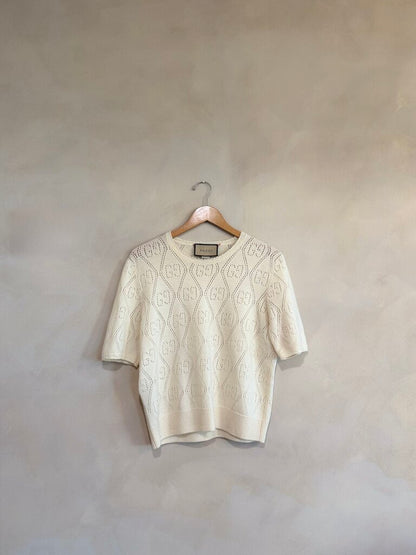 Gucci, Eyelet Sweater Top, XXL