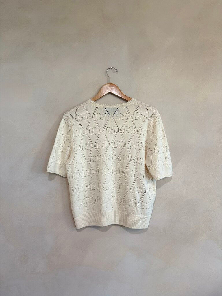 Gucci, Eyelet Sweater Top, XXL