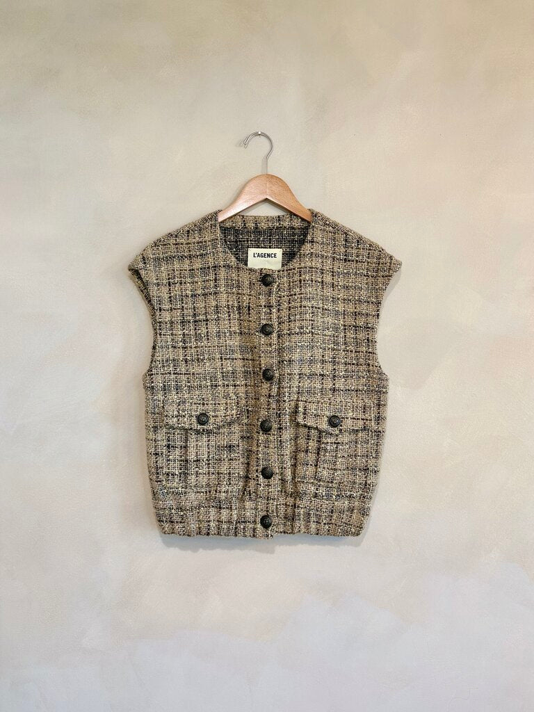 L'Agence, Tweed Vest, XS