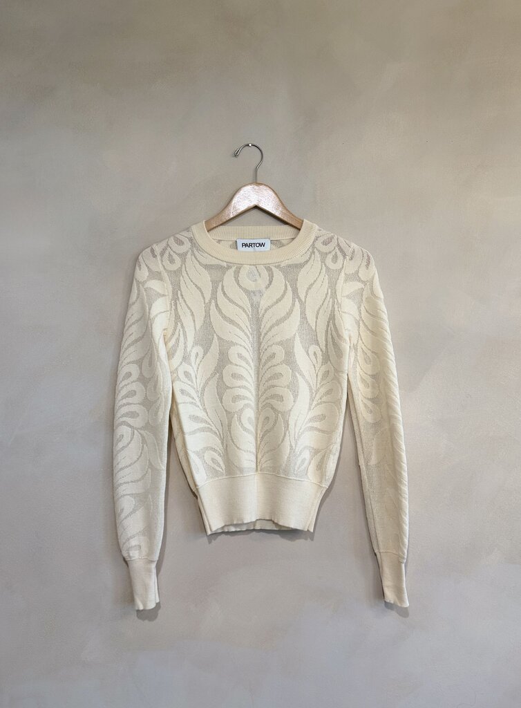 Partow, Sheer Pattern Sweater, XS