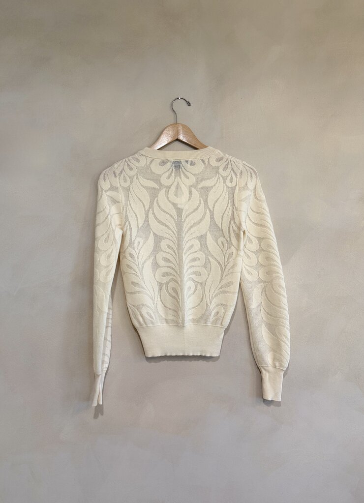 Partow, Sheer Pattern Sweater, XS