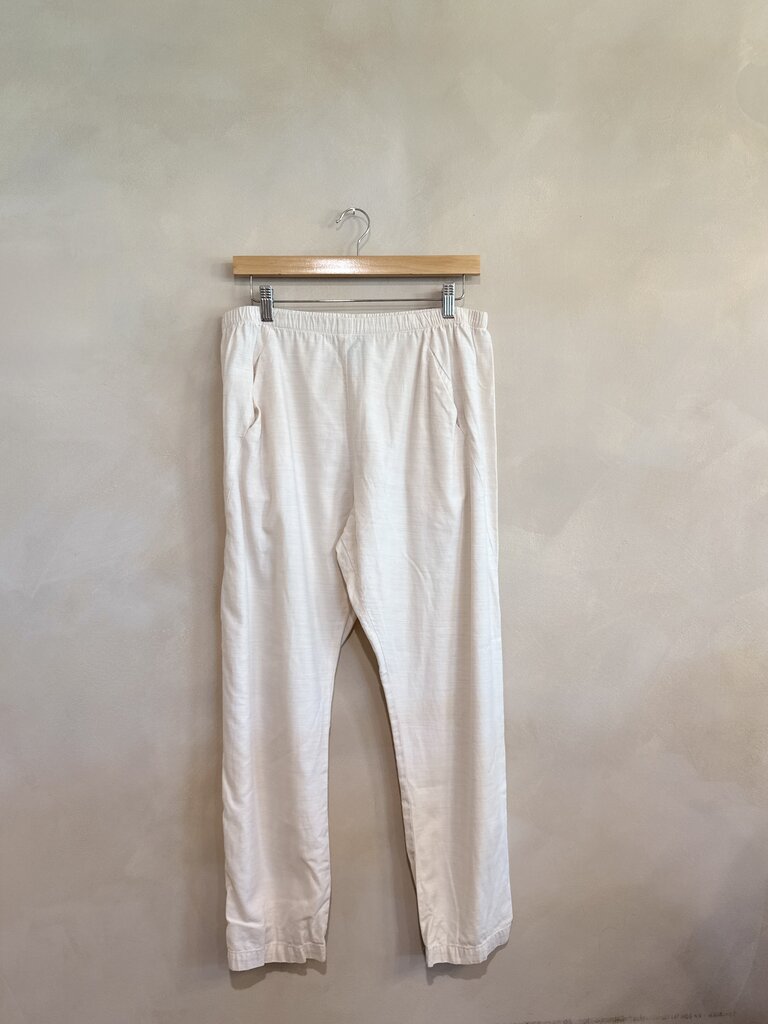 Zero + Maria Cornejo, Cream Elastic Waist Pant, 12
