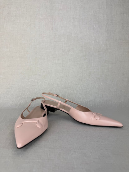 Marni Trunkaroo Pointed Toe Slingback Pink Sz 39
