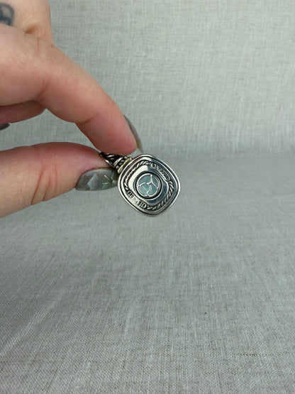 David Yurman Sterling Silver Blue Topaz Albion Pendant