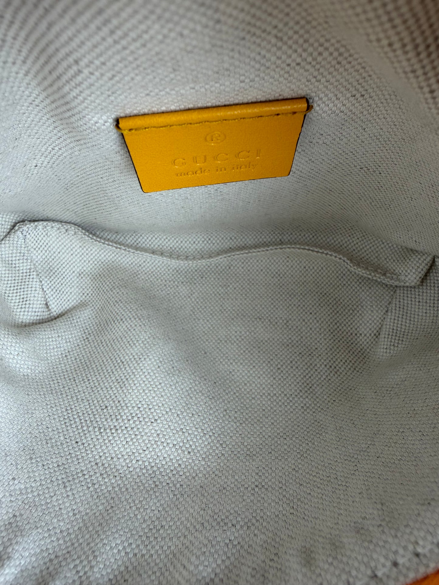 Gucci GG Embossed Belt Bag- Yellow