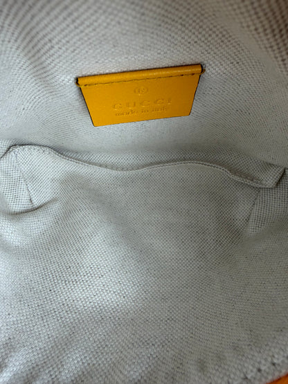 Gucci GG Embossed Belt Bag- Yellow