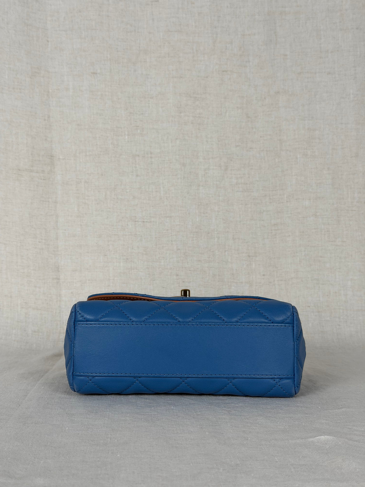 Quilted Lambskin Ribbon Chain Flap Bag Small