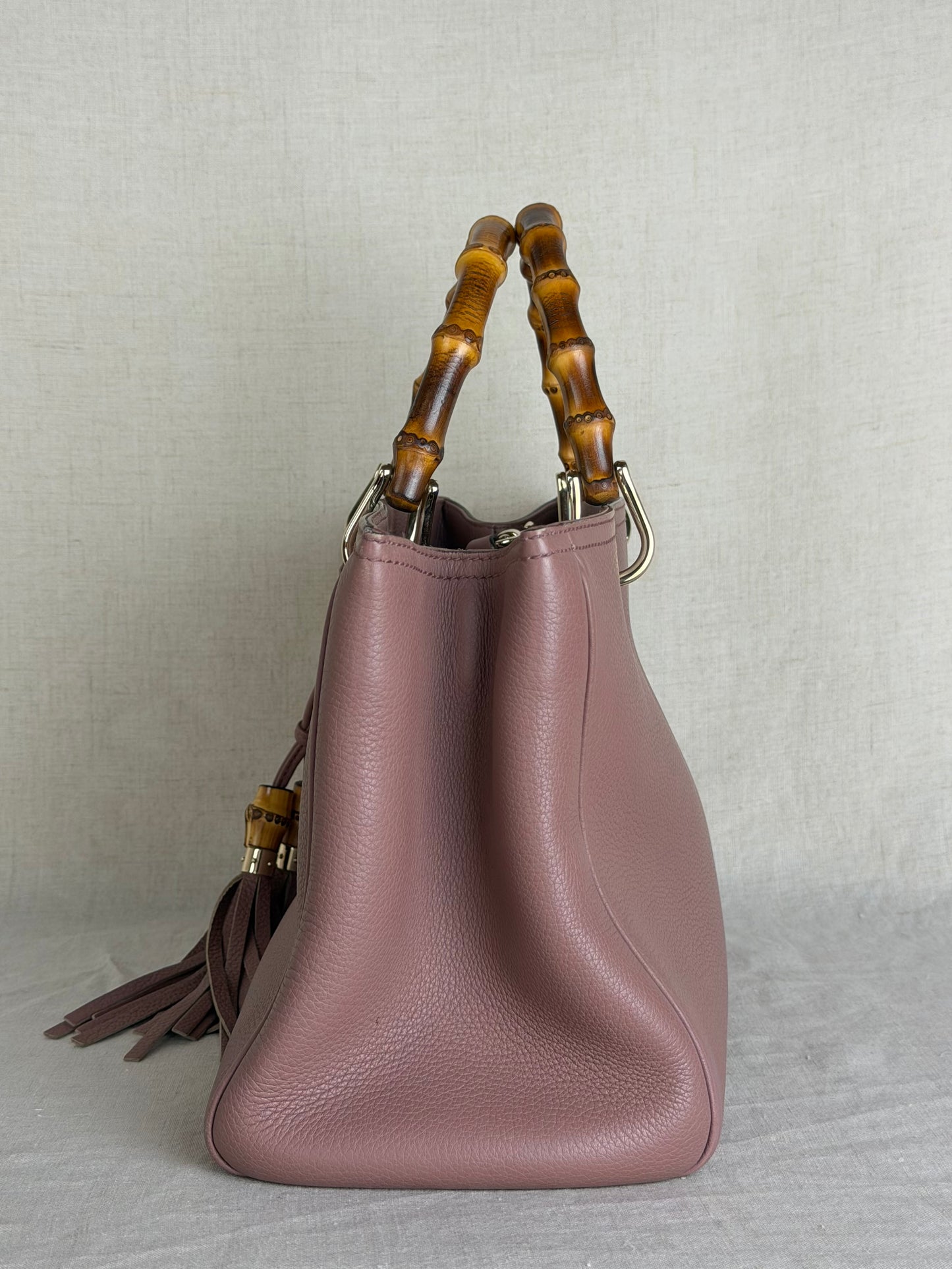 Gucci Bamboo Shopper Top Handle- Taupe