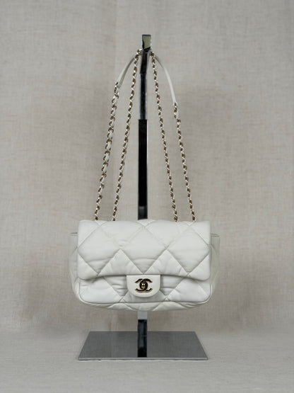 Chanel 2020 Quilted Lambskin Medium Bubble Flap