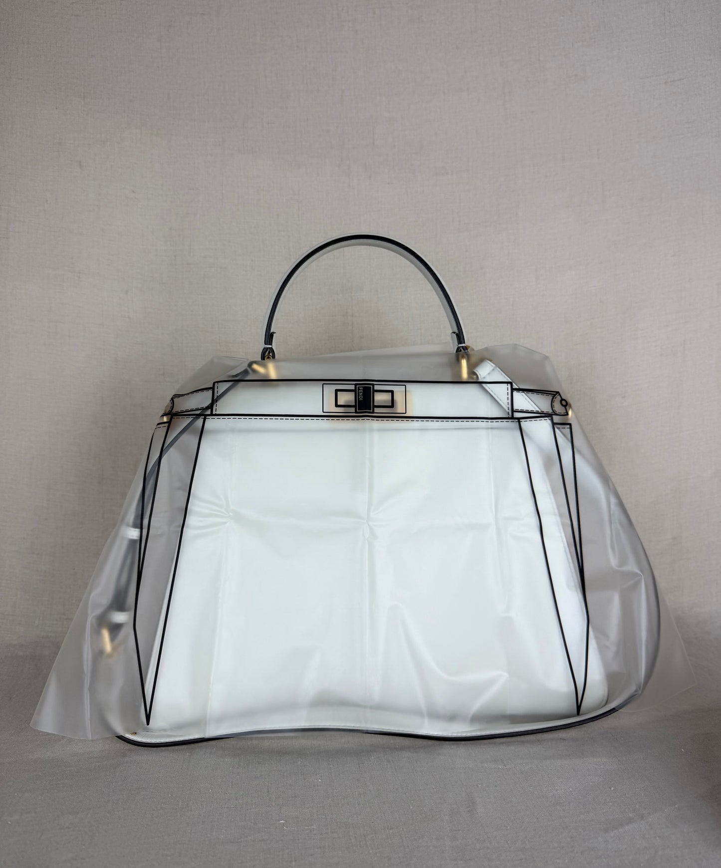 Limited Edition Fendi x Versace "Fendace" Peekaboo ISeeU White Bag