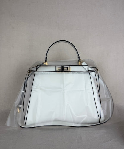 Limited Edition Fendi x Versace "Fendace" Peekaboo ISeeU White Bag