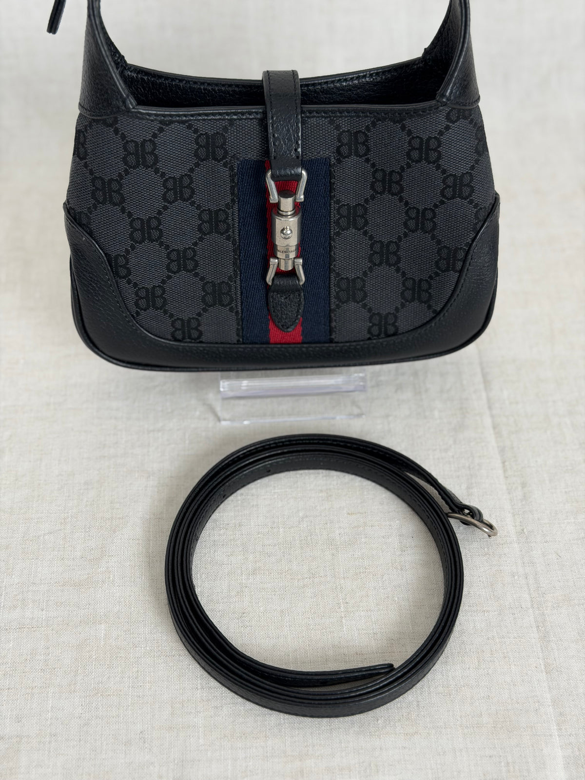 Gucci x Balenciaga GG Supreme Shoulder Bag