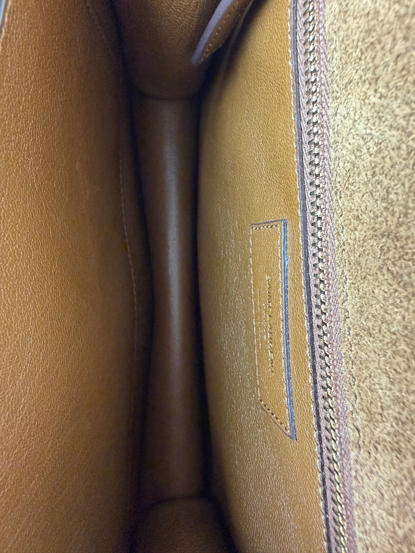 Saint Laurent Carre' Satchel Crossbody MSRP $2900- Brown Suede