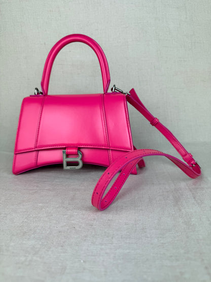 Balenciaga Pink Calfskin Leather Hourglass Bag MSRP $2730