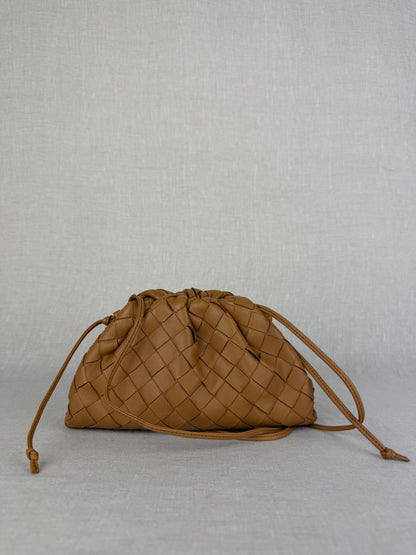 Bottega Veneta Intrecciato Pouch in Caramel