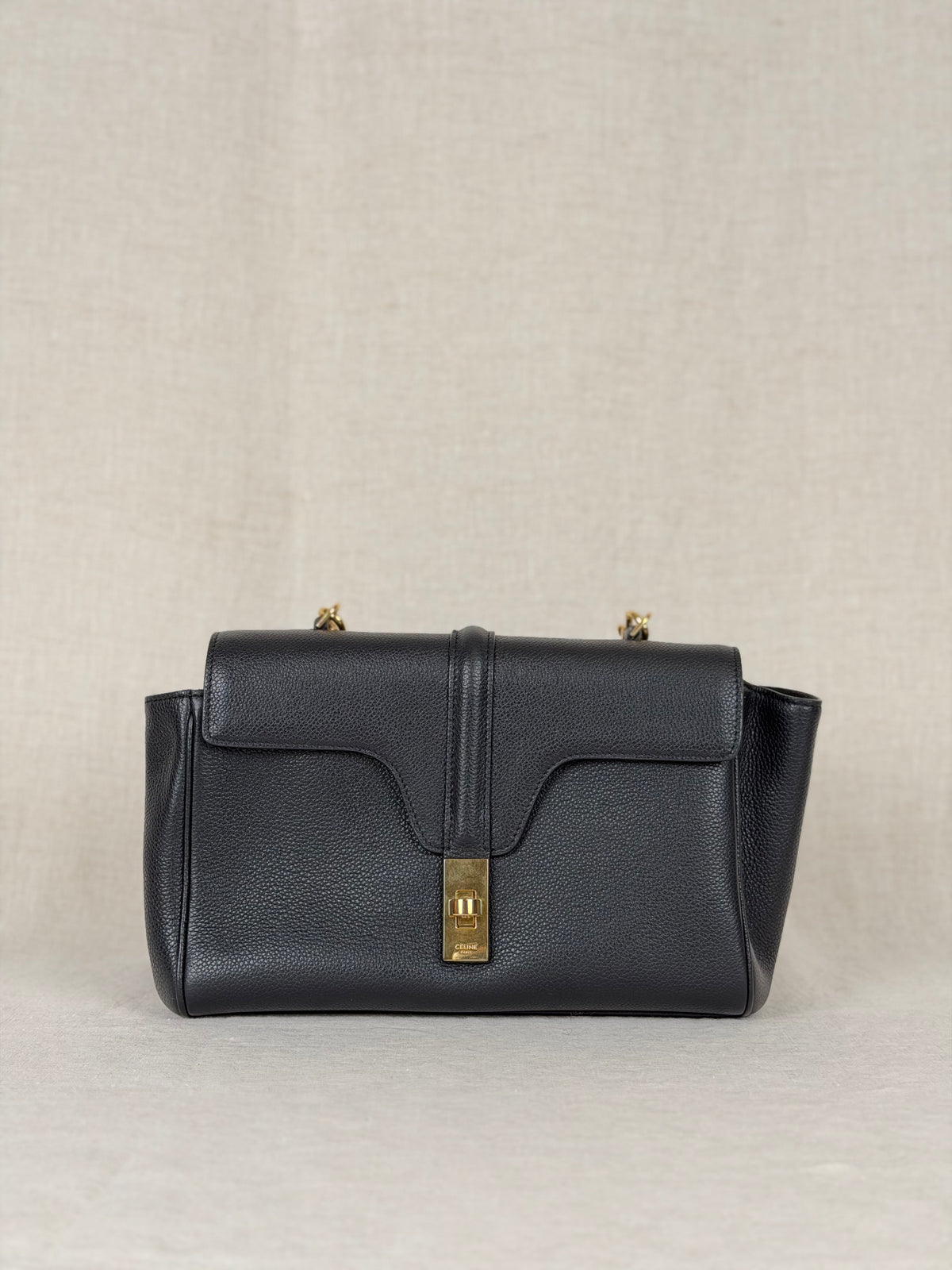 Celine Teen Soft 16 Shoulder Bag- Black