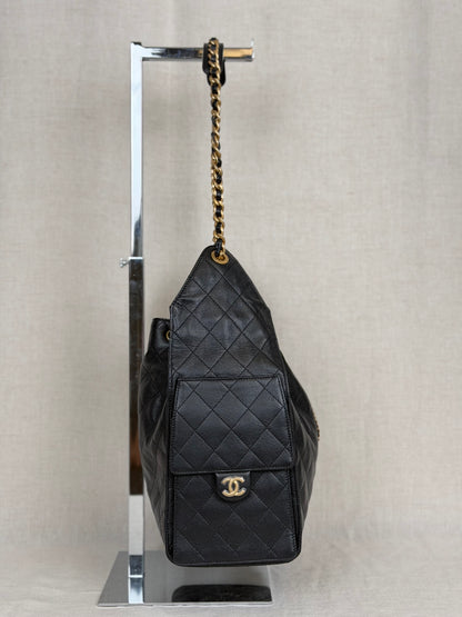 2025 Chanel 25 Medium Caviar Leather & Gold Tone Metal-Black