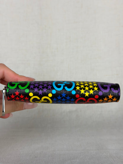 Gucci Logo Star Zip Wallet - Multicolor