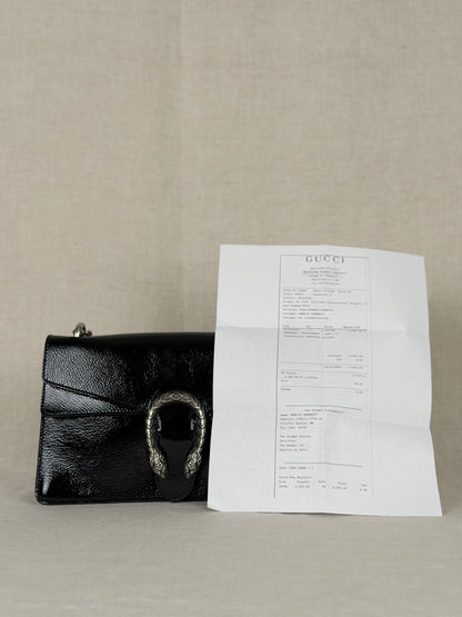 Gucci Dionysus in Patent Leather - Black