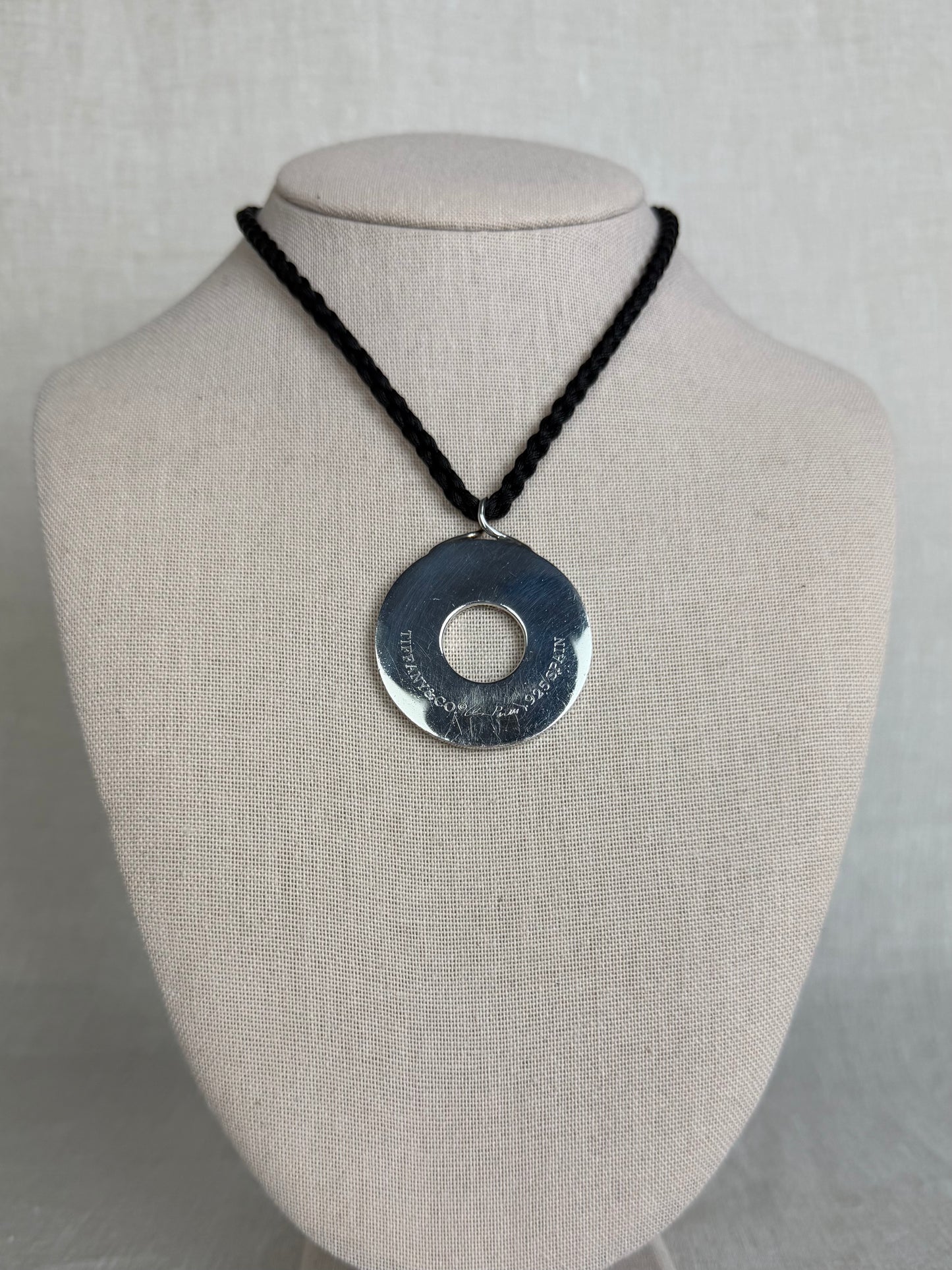 Tiffany & Co Dragonfly Donut Pendant Necklace Sterling Silver + 18K Gold