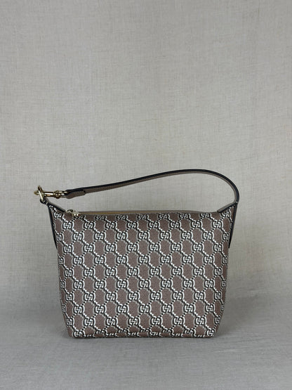 Gucci- GG Shadow Monogram Super Mini Ophidia- Taupe
