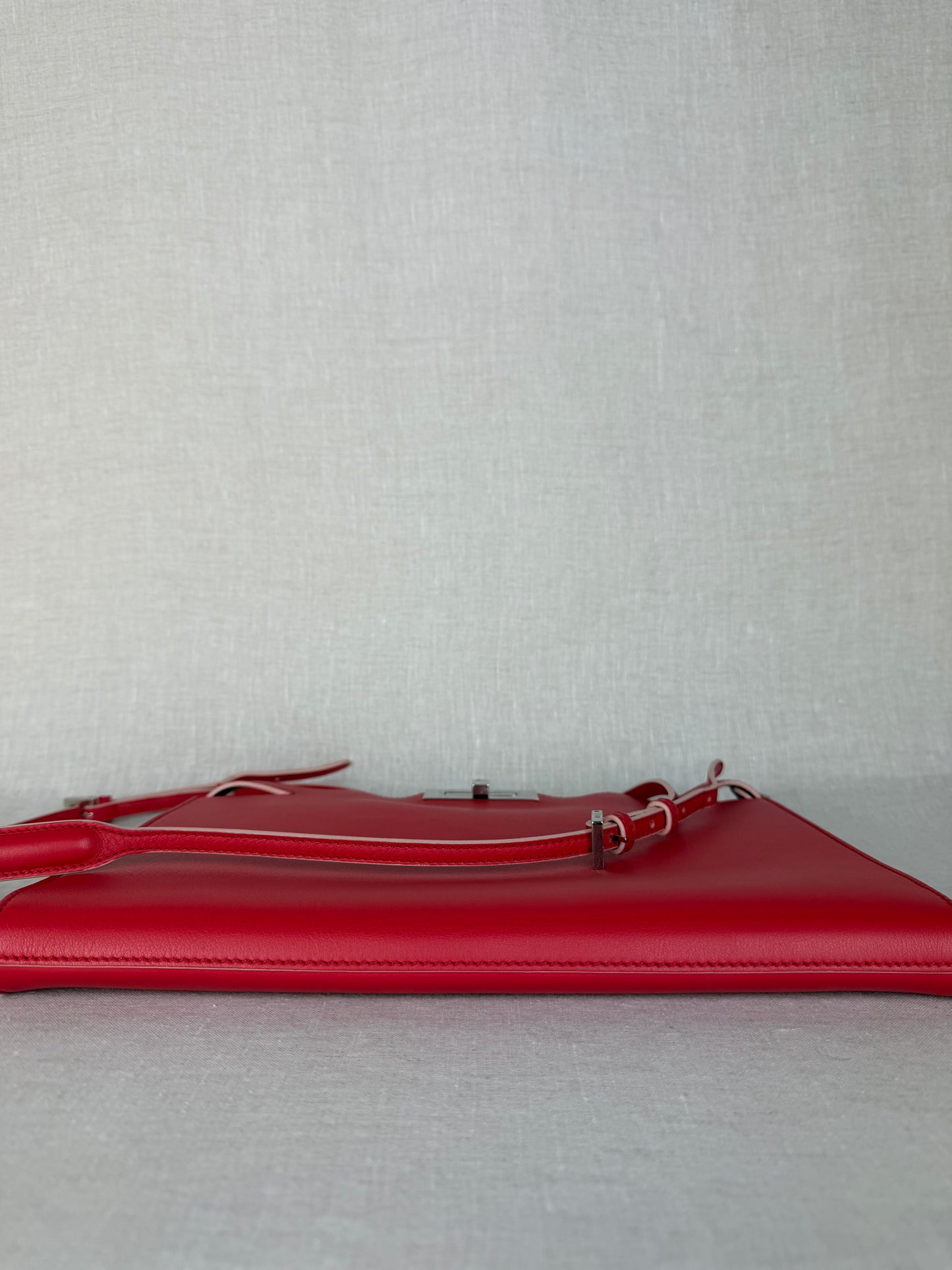 Fendi Peekaboo Clutch with Strap- Red Flame
