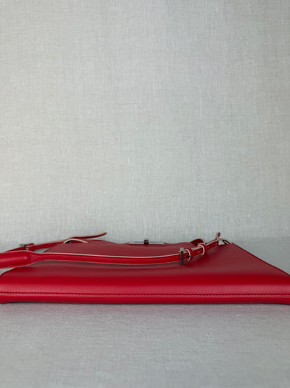 Fendi Peekaboo Clutch with Strap- Red Flame