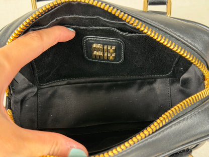Miu Miu Baulette in Pelle Maelasse MSRP $3150- Black