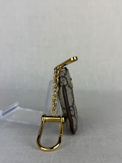 Gucci Brown Ophidia Zip Key Pouch