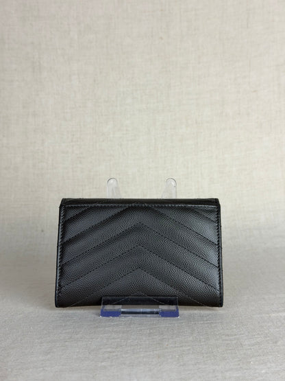 YSL Grain de Poudre Wallet- Grey