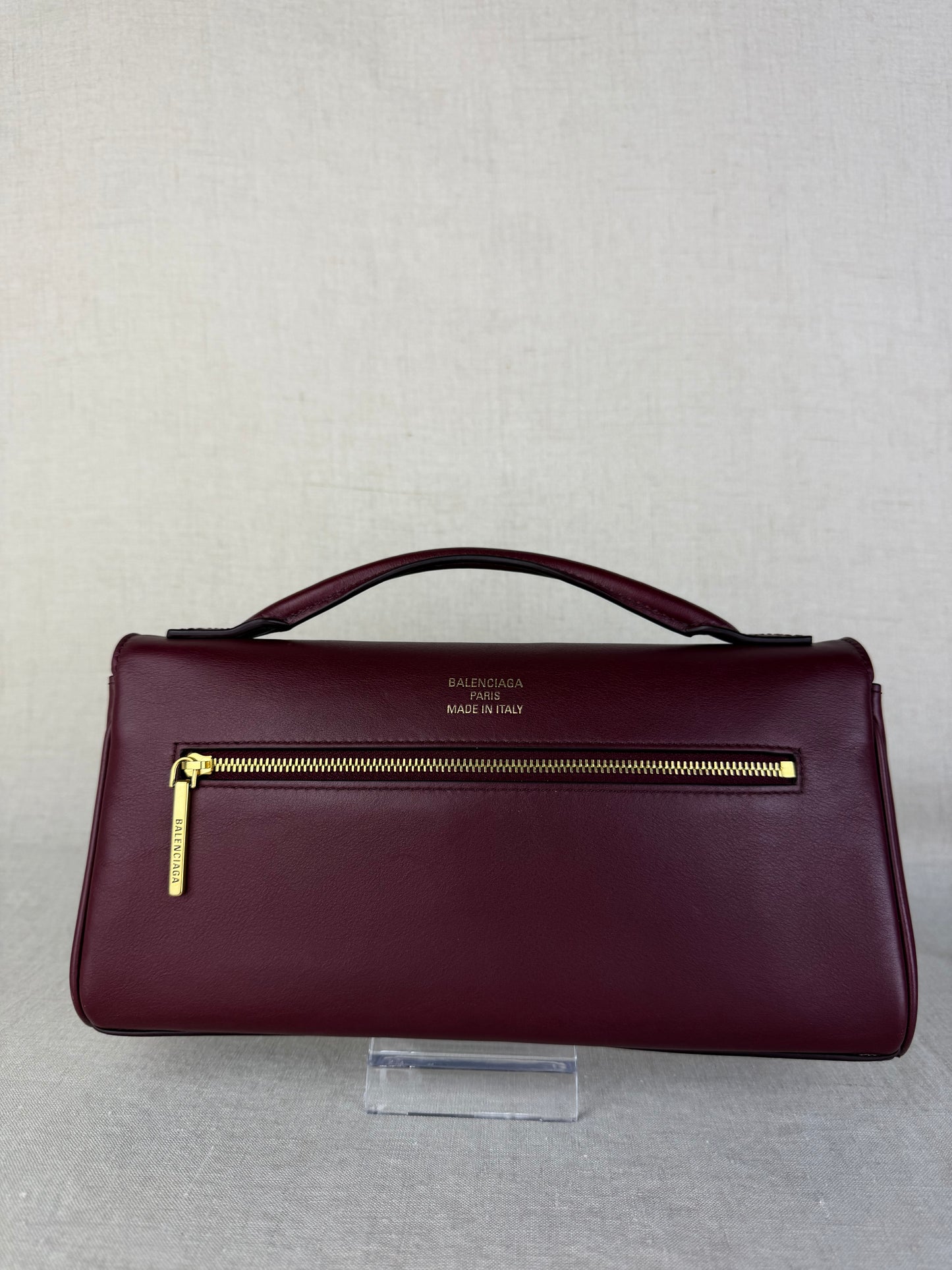 Balenciaga Burgundy Bel Air Small Clutch