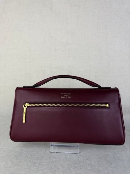 Balenciaga Burgundy Bel Air Small Clutch