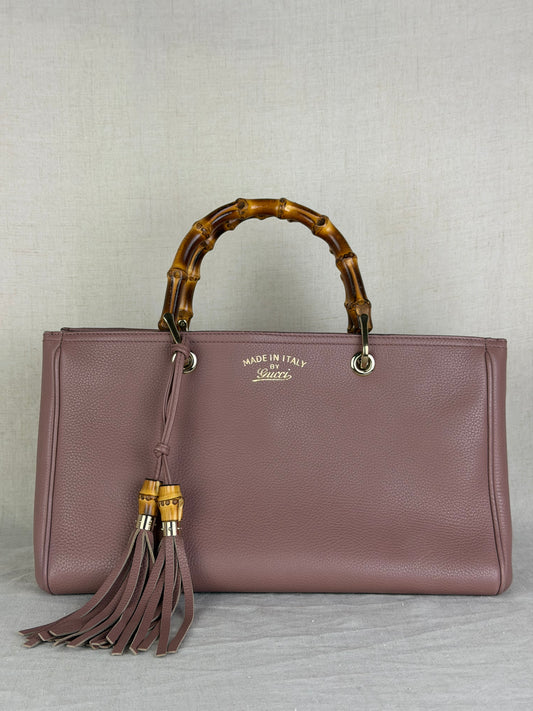 Gucci Bamboo Shopper Top Handle- Taupe