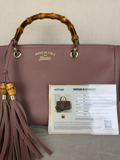 Gucci Bamboo Shopper Top Handle- Taupe