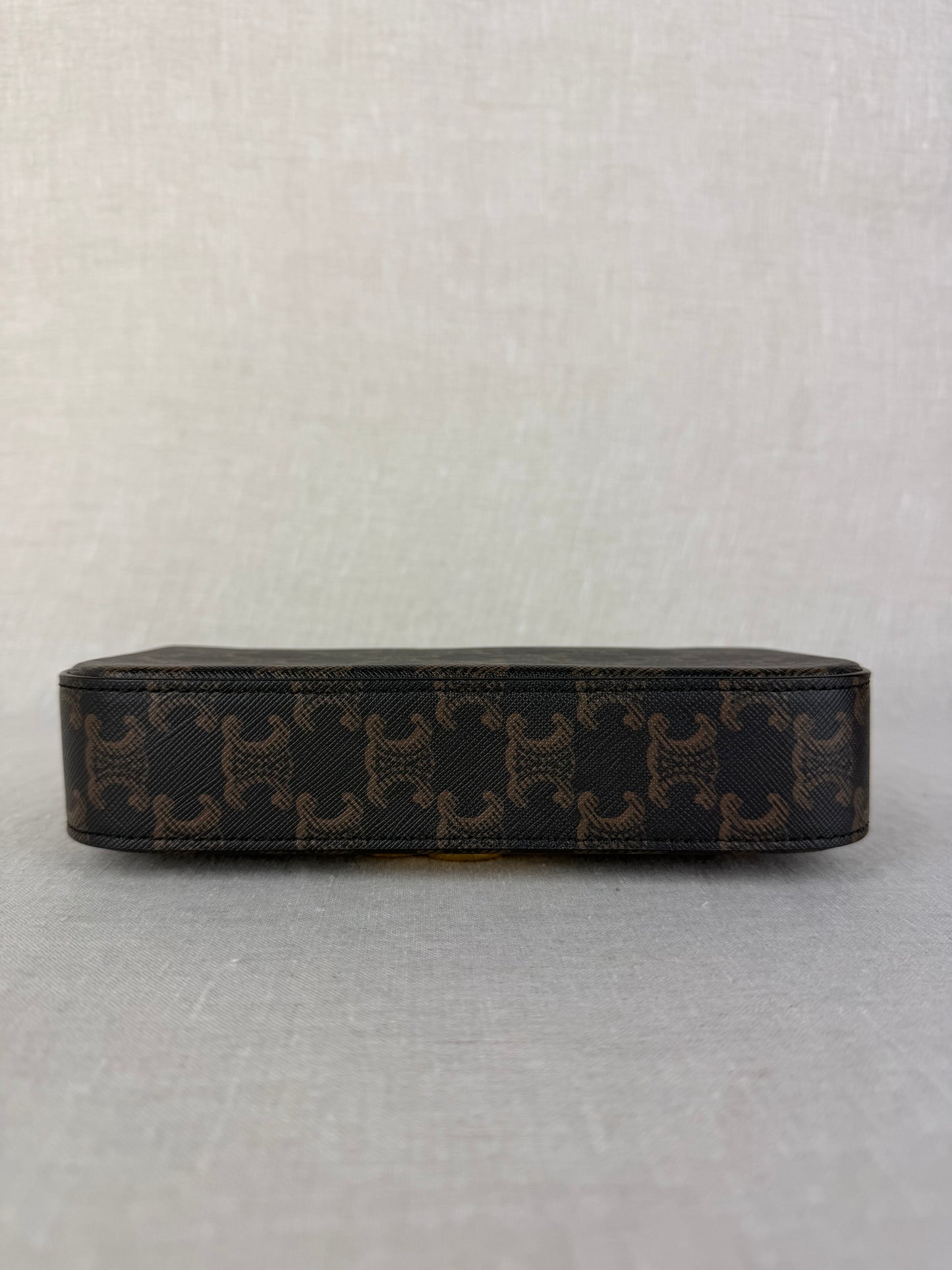 Celine Monogram Claude with Gold Chain Brown