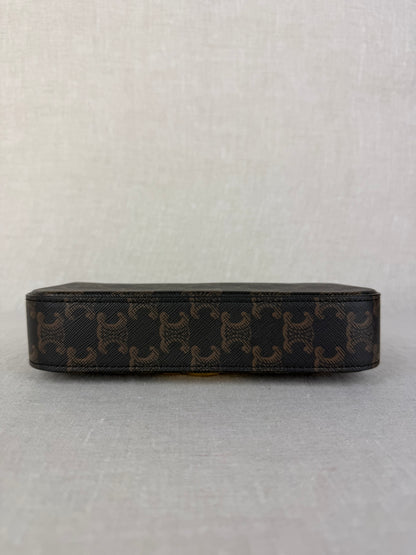 Celine Monogram Claude with Gold Chain Brown