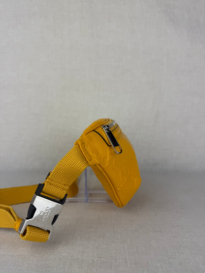 Gucci GG Embossed Belt Bag- Yellow