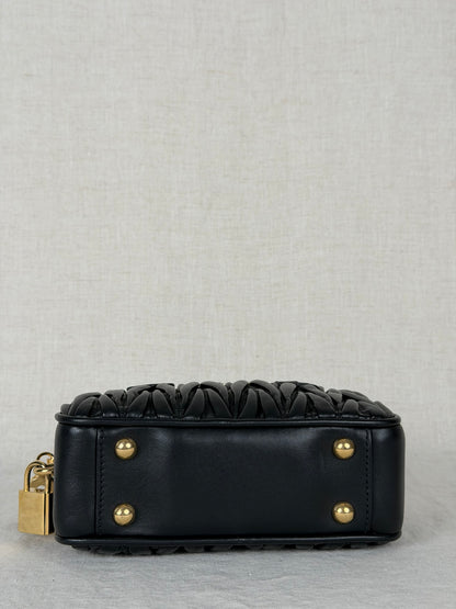 Miu Miu Baulette in Pelle Maelasse MSRP $3150- Black