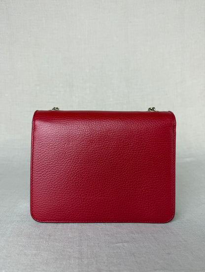 Gucci Dollar Calfskin Interlocking GG Bag- Red