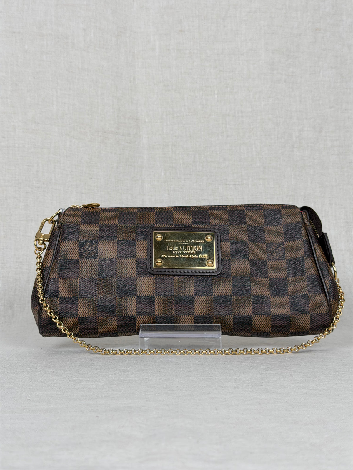 Louis Vuitton Damier Ebene Eva Pochette- Brown