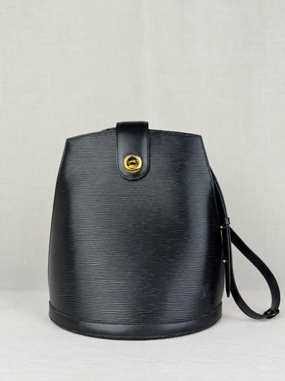Louis Vuitton Black Epi Cluny Shoulder Bag- Black