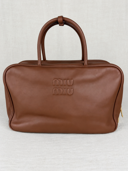 Miu Miu Large Beau Bag- Cognac