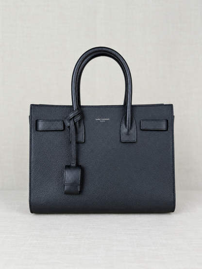 SAINT LAURENT Small Black Sac de Jour- Black