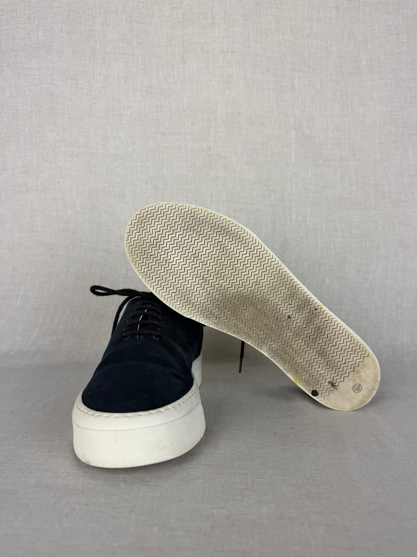 The Row Dean Lace Up Sneakers Black Sz 38