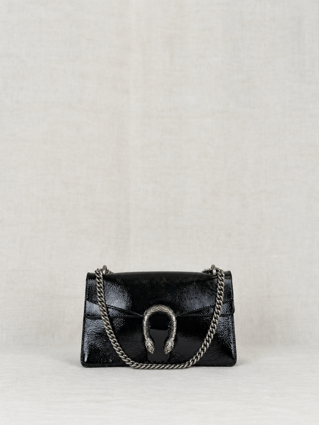 GUCCI, Dionysus Patent Leather Bag, Black