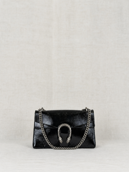 GUCCI, Dionysus Patent Leather Bag, Black