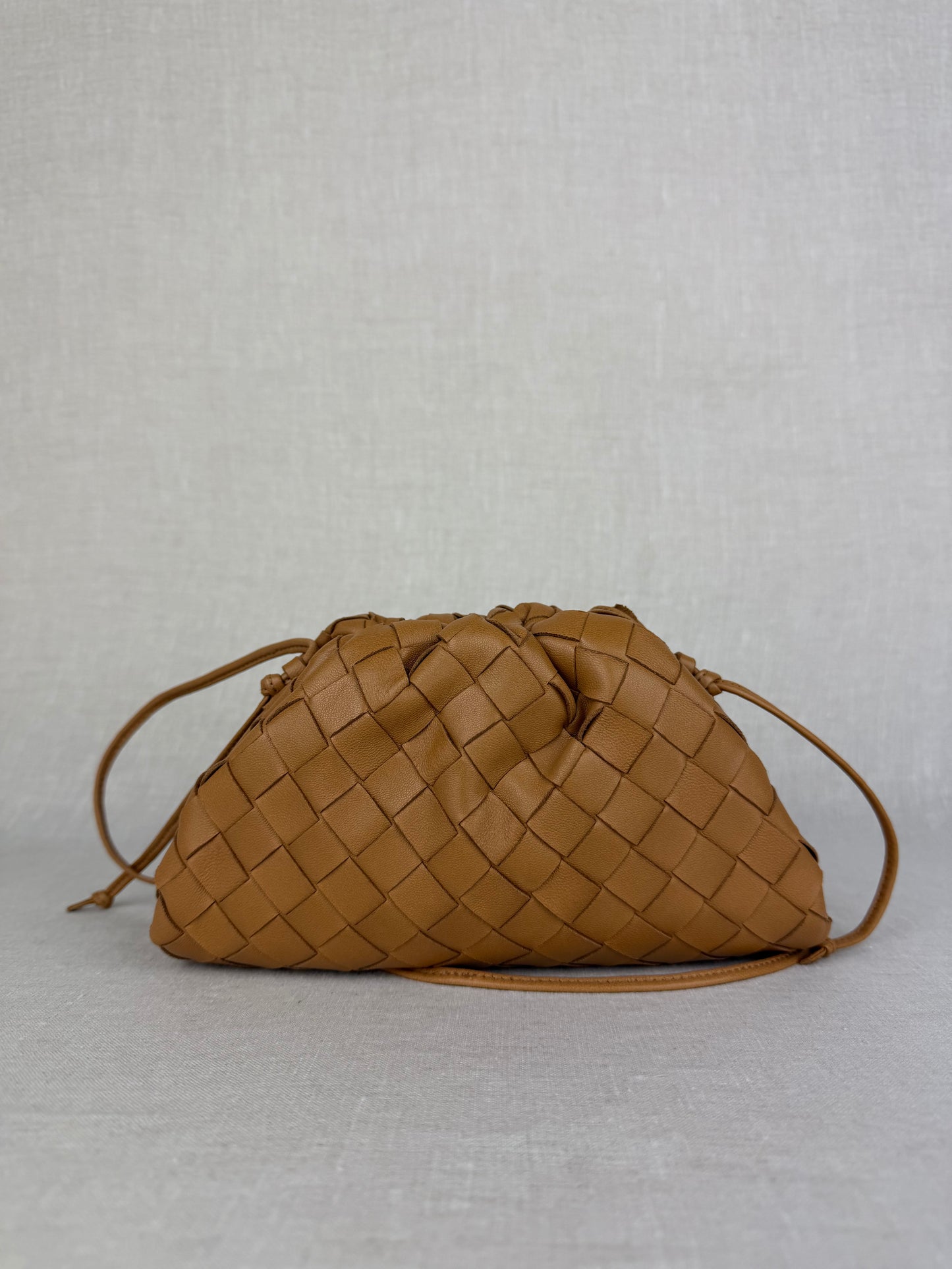 Bottega Veneta Intrecciato Pouch in Caramel