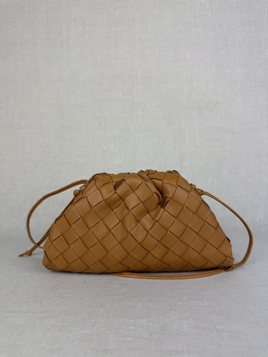Bottega Veneta Intrecciato Pouch in Caramel