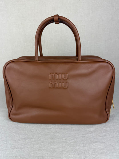 Miu Miu Large Beau Bag- Cognac