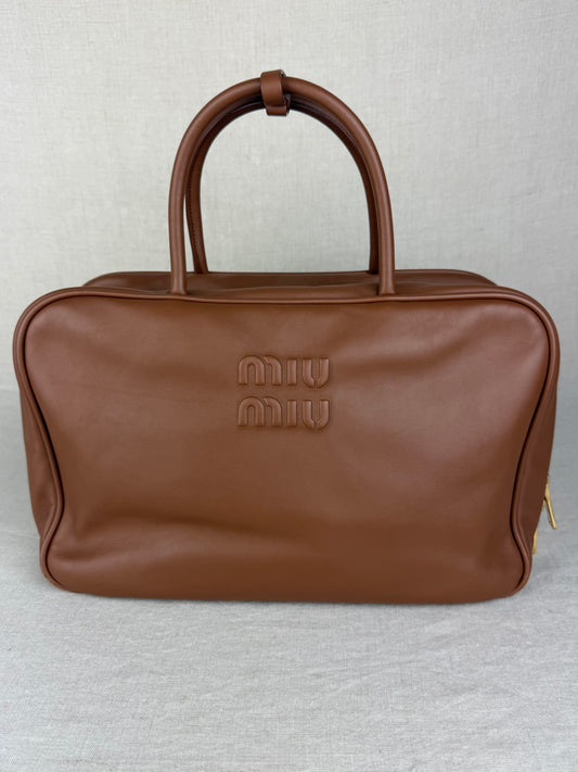 Miu Miu Large Beau Bag- Cognac